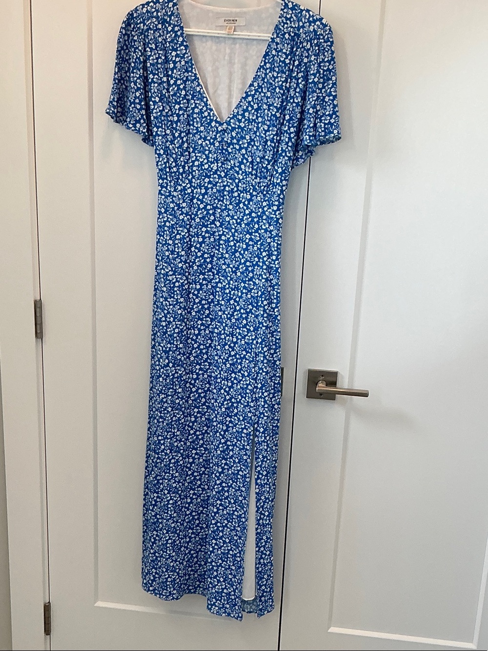 Ever New Blue Floral V-Neck Maxi Dress